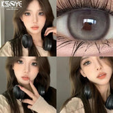 YICKYUE - 2pcs Myopic Contact Lenses Color Contact Lenses Contact Lenses With Diopter Natural Grey Pink Blue Lenses Free Shipping