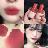 Yickyue 6 Colors Velvet Matte Lipstick Creative Key Chain Grey Pink Lip Gloss Waterproof Lasting Non-Stick Cup Lip Tint Makeup Cosmetics