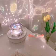 LED Rotating Music Projector Starry Night Light Romantic Projection Light Led Rainbow Starlight Sky Romantic Light Novel