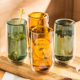 250ml Double Layer Glass Cup Heat-resistant Tea Coffee Mug Beer Cups Creative Cold Beverage Transparent Milk Juice Drinkware