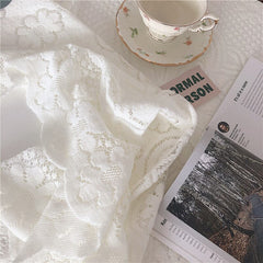 Korean Style White Lace Tablecloth Home Decoration Simple Coffee Table Tablecloth Background Cloth Sofa Back Towel