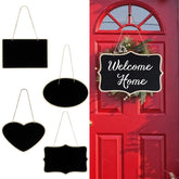 1pc Wooden Blackboard Rustic Wedding Decoration Hanging Pendnat Birthday Party Baby Shower Home Decor Door Sign Message Board