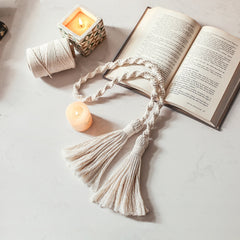 Macrame Curtain Tiebacks Boho Rope Curtain Tie Back Decorative Woven Curtain Holdbacks Home Decor Room Deocration