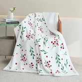 YICKYUE - 49X57in Rectangle Soft Warmth Throw Blanket Spring Autumn Winter Cartoon Double Layer Blankets Sofa Bed Offiec Car Swing Travel