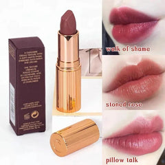 Yickyue Korea Woman Fashion Lip Gloss Lipstick Moisturize Sexy Red Lips Fulness Lip Natural Long Lasting Non-stick Mist Female Lipsticks