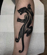 Waterproof Temporary Tattoo Sticker Hand Drawn Black Panther Design Body Art Fake Tattoo Flash Tattoo Arm Female Male