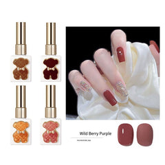 Yickyue Annies Factory Direct Sale 15ml Lucky Coffee Color Bear Nail Polish One Bottle In one Color UV Gel Soak Off