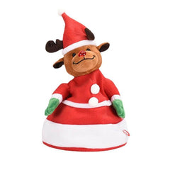 Cute Christmas Hat Glowing Hat Singing Dancing Cap Funny Doll Toy Cartoon Kawaii Plush Hat Toys Gift For Adult Kids Luminous Hat
