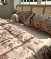 YICKYUE Romantic vintage pastoral flower bedding set,full queen king rustic 100s cotton home textile bed sheet pillow case quilt cover