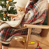 YICKYUE - Bohemian Style Plaid Striped Sofa Blanket Thickened Cashmere Blanket Flannel Nap Blanket Nap Blanket Air Conditioning Blanket