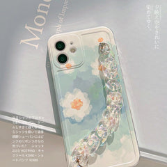 Ins laser bracelet silicone cover cute phone case for iphone 12 mini 11 pro max 8 7 plus x xr xs max woman girl shell funda