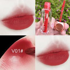 Yickyue The New Lip Glaze Lip Mud Texture Transparent Tube Lip Glaze Velvet Matte Lipstick Lasting Gilrs Students Lip Makeup Cosmetics