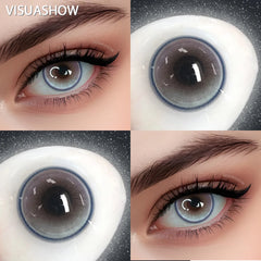 YICKYUE 1 Pair Monaco Blue Color Contact Lenses Color Brown Purple Green Grey Cosmetic Lens Half Yearly Natural Fashion Beauty