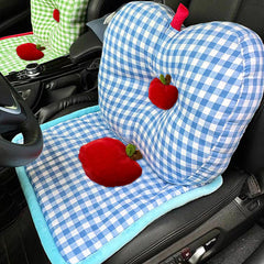 YICKYUE - Creamy Blue Apple-Shaped Seat Cushion: Cute and Comfortable Home, Car, and Office Decorative Pillow with Lumbar Support