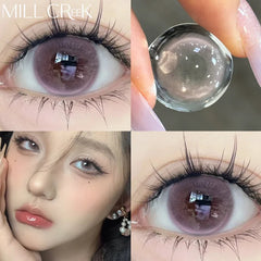 YICKYUE - 1 Pair Color Contact Lenses With Prescription Contact Lenses Health & beauty Pupil for Natural Effect Eye Pink Lenses