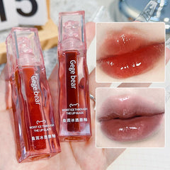 Yickyue Cherry Pink Mirror Water Lip Gloss Transparent Glass Lip Oil Waterproof Liquid Lipstick Nude Brown Clear Tint Makeup Cosmetics