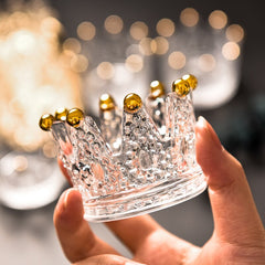 Crown Crystal Candlestick Candle Decoration Cup Crown Glass Candle Cup home living room table crystal glass candlesticks nordic