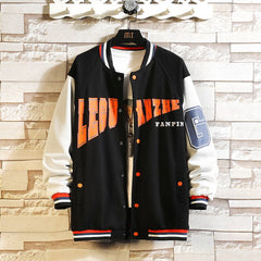 YICKYUE - Casual Black Patchwork Jackets For Men's Baseball Uniform Bomber Spring Autumn Fashion Clothing Oversize 4XL 5XL