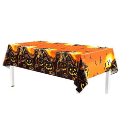 YICKYUE - Halloween Party Decoration Disposable Tablecloth Plastic Bat Pumpkin Ghost Darkness Halloween’s Decoration