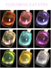 YICKYUE - MEC 1-9PCS 12ML Colorful Dream Cat's Eye Gel Nail Polish 2025 Autumn and Winter Whitening All-match Laser Diamond Cat's Eye Gel