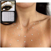Yickyue 9 Colors Tattoo Sticker Glitter Diamond Makeup Eyeliner Eyeshadow Face Rhinestone Sticker Jewelry Eyes Makeup Crystal Stickers