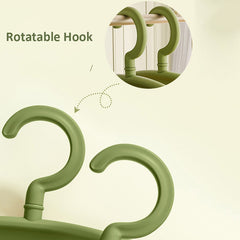Anti-Slip Clothes Hanger Rotatable Hook Household Thickened Drying Rack Wardrobe Space Saver Coat Hanger Suit Pants Storage Rack