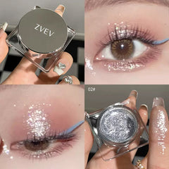 YICKYUE - Gel Texture Metallic Eyeshadow Palette Diamond Smoky Monochrome Glitter Body Highlighter Powder Cream Brighten Shiny Eyes Makeup