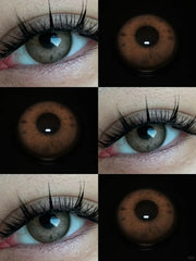 YICKYUE - Color Contact Lenses Green Lenses for Eyes 1 Pair Natural Look Brown Lenses Fashion Lenses Y2K Korean Lenses Beauty