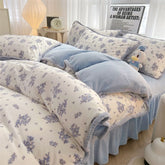 Yickyue Winter Thick Warm Double-sided Plush Luxury Duvet Cover Bed Linens Set Quilt Cover Bed Sheet Pillowcase 4pcs King Bedding Set