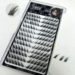 YICKYUE - Mix 3D Fluffy Single Cluster Eyelash Extension 12 Rows Fox False Eyelashes Segmented Natural Mink Fox Eye Effect Makeup Tools