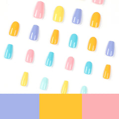 YICKYUE - Macaron Series False Nails Not Easy to Fade Fake Nails Women Delicate Hand Decoration