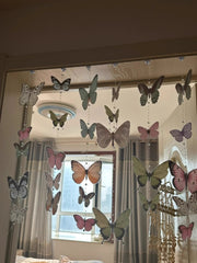 YICKYUE - Door Curtain Decoration, Butterfly Wind Chime, Finished Bedroom, DIY Door Curtain Material Package, No Punching Hanging Curtain
