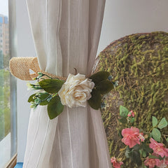 2 PCS Flowers Curtain Tie-back Curtain Decor Decorative Curtains Home Decoration Accessories For Living Room Bedroom Window