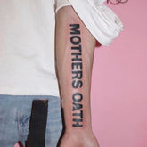 Waterproof Temporary Tattoo Sticker Hand Drawn Black Letter Design Body Art Fake Tattoo Flash Tattoo Arm Female Male