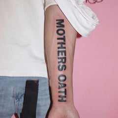 Waterproof Temporary Tattoo Sticker Hand Drawn Black Letter Design Body Art Fake Tattoo Flash Tattoo Arm Female Male