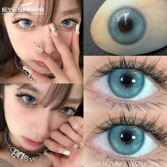 YICKYUE 1Pair Korean High Quality Lenses Color Contact Lenses for Eyes Purple Lenses Blue Eye Lens Soft Cosmetic Brown Contacts