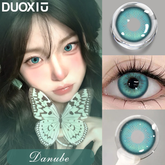 YICKYUE - 1 Pair Contact Lenses for Eyes With Degree Blue Lenses Beautiful Pupils Graduated Fashion Make up Lens New Natural Style