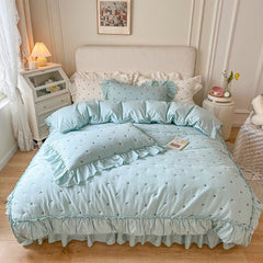 Yickyue Star & Moon Washed Cotton Four-Piece Bed Set