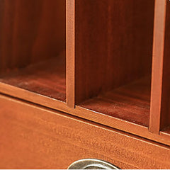 YICKYUE - Desktop Storage Box Frame Document Stationery Desk Book Storages Frames Household Drawer Wooden Home Decoration