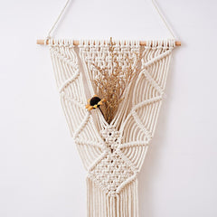 Macrame Wall Hanging Boho Decor Macrame Tapestry Indoor Flower Decoration Hanging Basket for Bedroom Living Room Wedding Decor