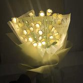 Yickyue Creative Night Light Handmade Knitted Lily Of The Valley Bouquet DIY Wedding Home Decorate Bellflower Flower Gifts