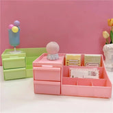 YICKYUE - Drawer Type Desktop Storage Box Children's Stationery Books Storage Box Girls DIY Trinkets Cosmetics Organizing Storage Tools
