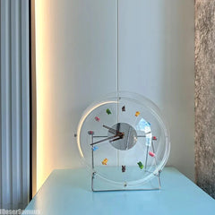 YICKYUE - Spring Breeze Bubble Wall Clock Cartoon Silent Decor Walking Seconds Wall Clocks Modern Luxury Home Bobo Clock Decorative