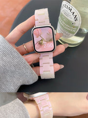 Resin Strap For Apple Watch Band 41MM 45MM 44mm 40mm 42mm 38mm Woman Loop Watchband For Iwatch Series 7 6 Se 5 4 3 2 1 Correa