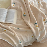 YICKYUE - Ins Floral Plush Throw Blanket For Girls Cartoon Duck Soft Flannel Blanket Throw Sofa Bed Cover Sheet Decor Home Textiles