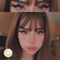 YICKYUE 1 Pair Color Contact Lenses Natural Eye Contact Brown Lenses Blue Lenses Cat Eye Lenses Monet Gray Eye Lense Yearly Sales