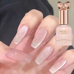 YICKYUE - 10ml Sparkling Water Light Cat Eye Gel Semi Permanent Soak Off Holographic Crystal Magnetic Gel Polish for Nail Art DIY Manicure