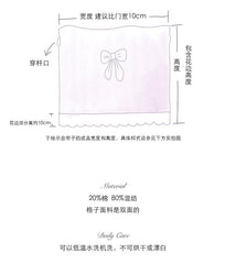 Yickyue Farmhouse Valance Door Curtain Purple Rustic Plaid with Bow Decorative Valances Short Window Curtains for Bedroom Kitchen TJ6937