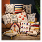 45CM Nordic Style Tufted Embroidered Pillow Bed Sofa Cushion Home Decor Super Soft Colorful Pillow For Girlfriend