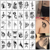 black snack scorpion temporary tattoos for men women arm wrist fake tatto stickers waterproof fish flash decals animal tatoos